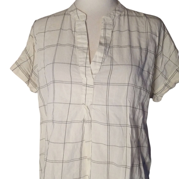 Madewell Lakeline Popover Shirts in Lakeline Jacquard Windowpane Cotton Size XS - Picture 5 of 10